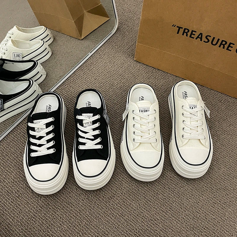 Thick Canvas Bottom Sneakers