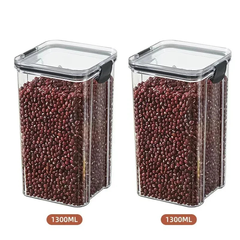 2/4PCS Sealed Jars Sets Stackable Grain Storage