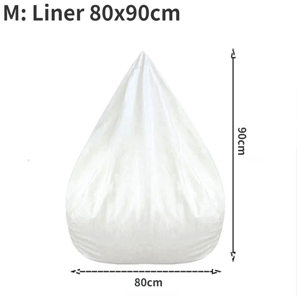 Large Bean Bag Chair Sofa Cover Without Filler Lazy Corner Seat