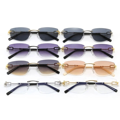 Sunglasses INS Popular Frameless Irregular Polygon Sunglasses