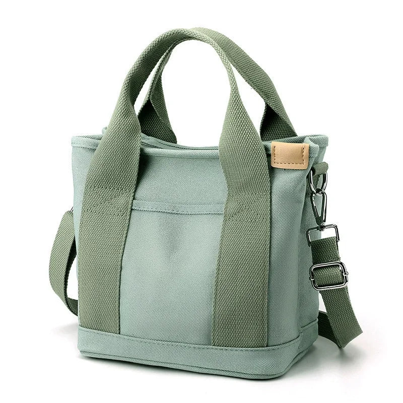 Casual Canvas Crossbody Adjustable Strap Tote Multiple Bag