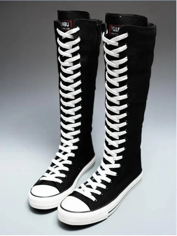 Canvas Korean Long Boot