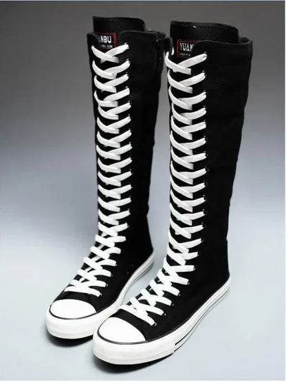 Canvas Korean Long Boot