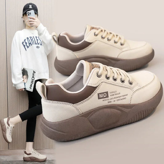Thick Sole Elevated Casual Board Sneakers