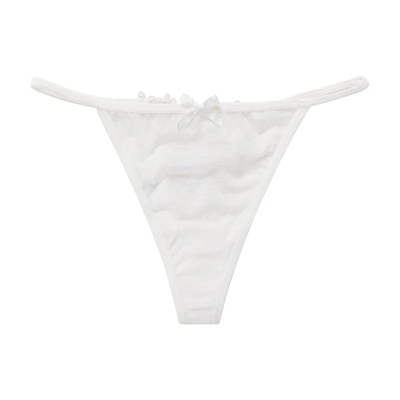 Sexy G String Lace Panties Briefs Hollow Out Transparent Thong Thin Low Waist Lingerie
