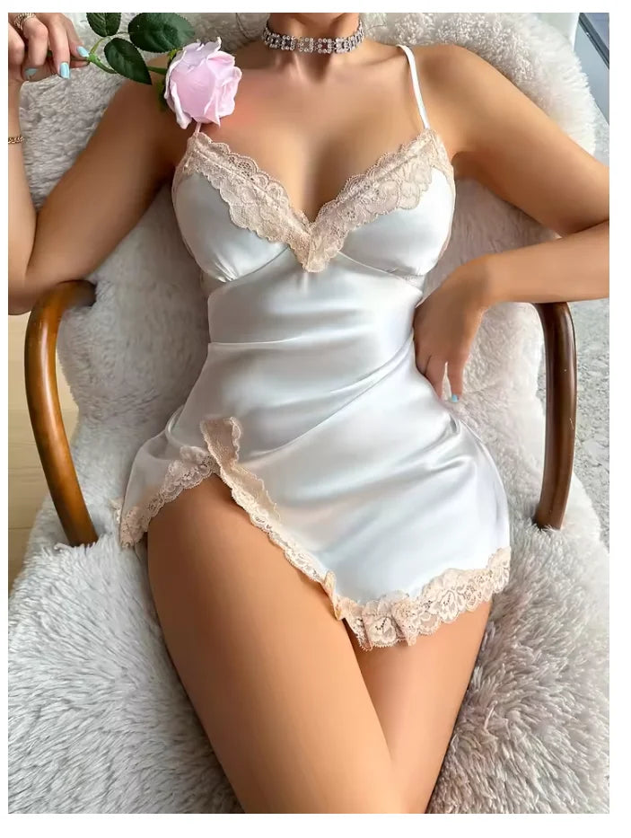 Leopard V Neck Backless Pyjama