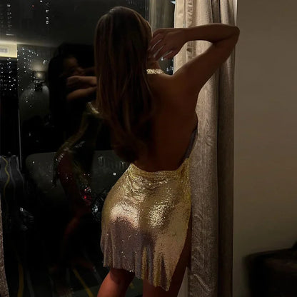 Sexy Elegant Short Backless Dress