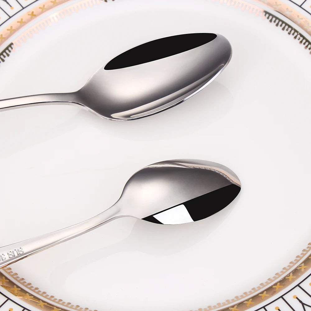 7.95"Luxury Gold Plated Dinner Spoon Set