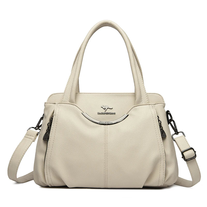 Luxury Soft Leather Crossbody Shoulder Tote Handbags