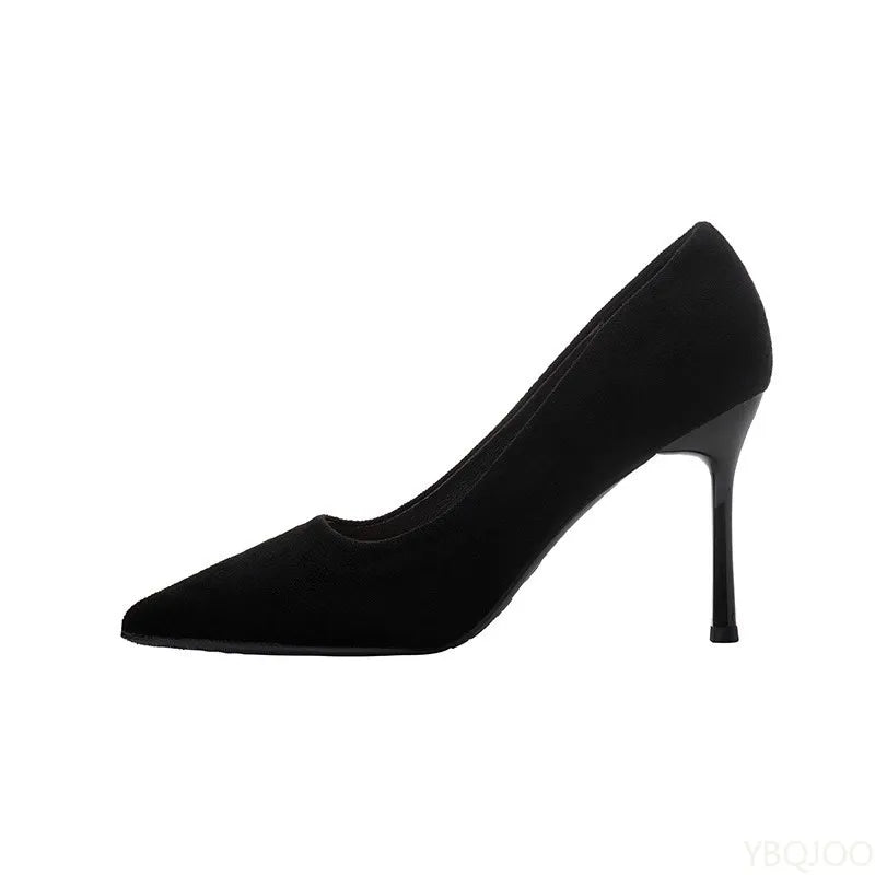 Sexy black high heels Shallow Mouth Shoes
