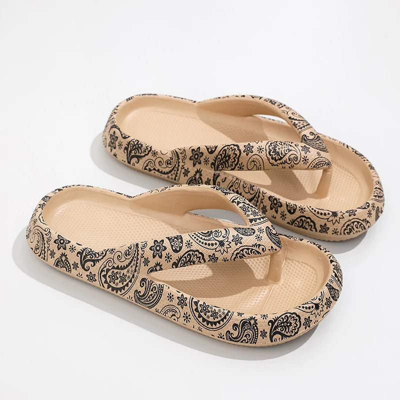 Flip-Flop Leopard Soft Thick-Soled Slippers