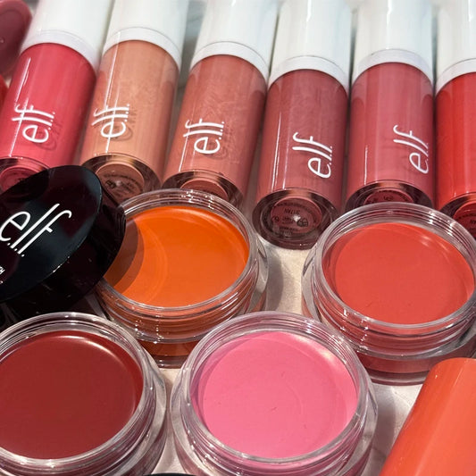 Elf Powder Blusher Series Lip Gloss Cream Blush Lips&Cheeks Dual-use Sheer for It Blush Tint Monochromatic Multi-Stick Makeup