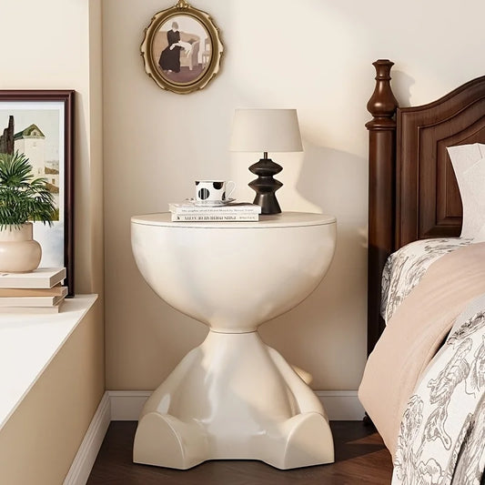 Creative bear shaped plastic bedside table in small space