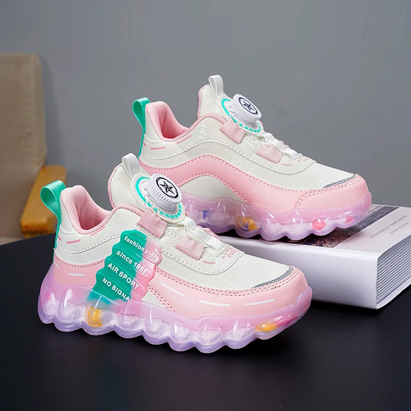 Anti-skid Leather Kids Running Sneaker
