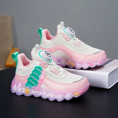 Anti-skid Leather Kids Running Sneaker