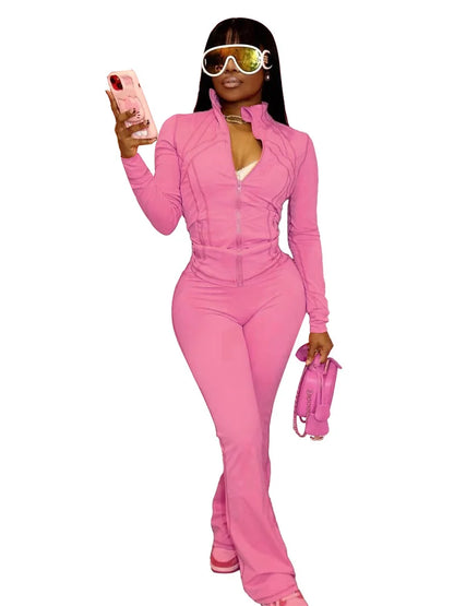 Conjuntos deportivos elegantes de manga larga