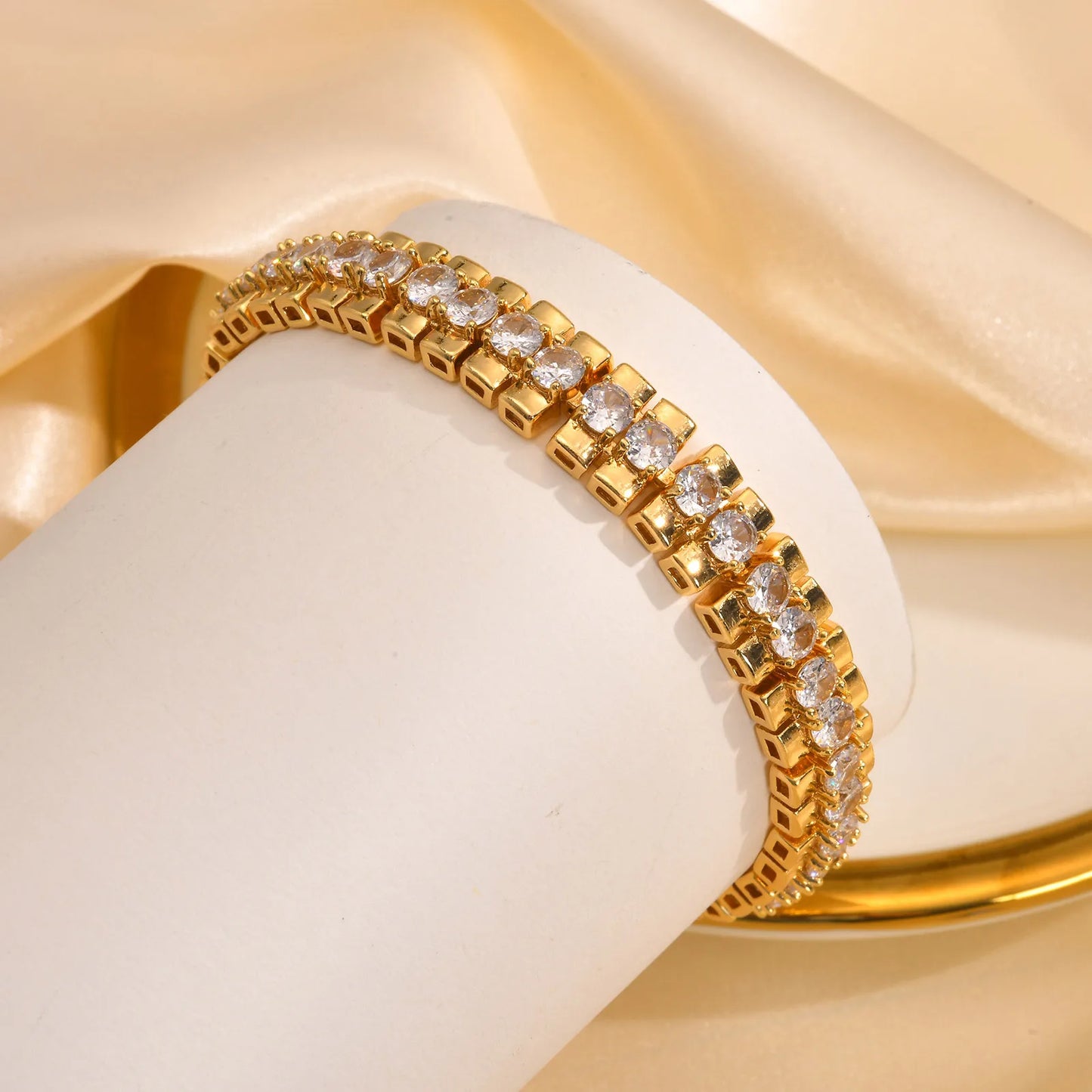 DANA 14K Gold Plated Zirconia Bracelet
