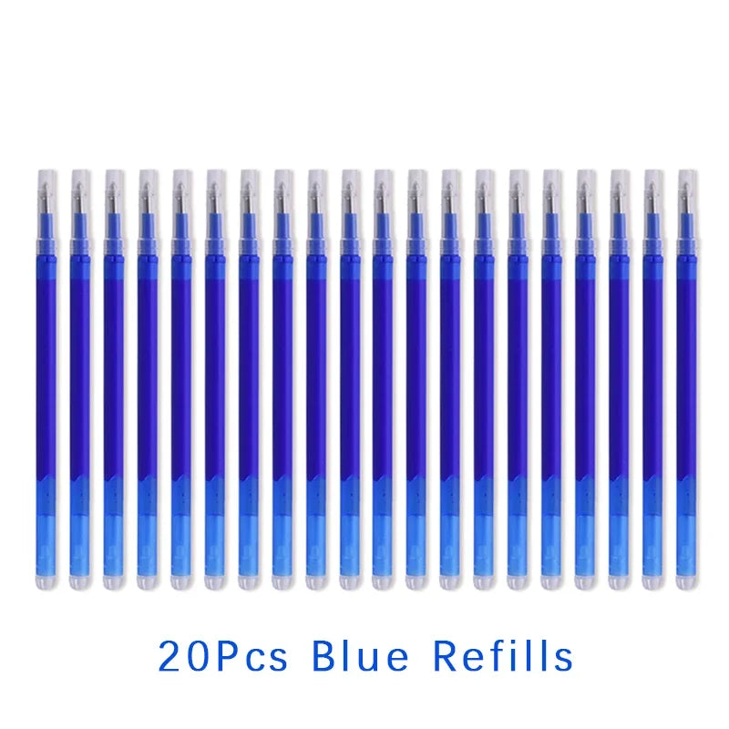 Pilot Erasable Gel Pen Magic Blue Black Red Ink 0.5mm Erasable Refill