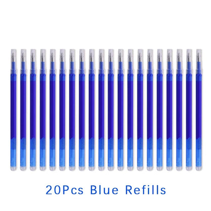 Pilot Erasable Gel Pen Magic Blue Black Red Ink 0.5mm Erasable Refill
