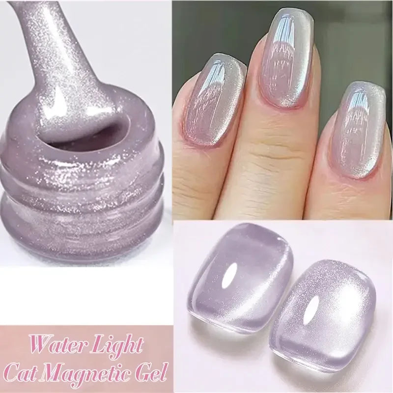 Sparkling Glass Bead Cat Magnetic Gel Nail Polish