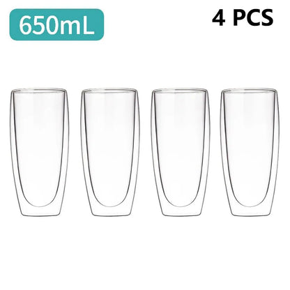 Transparent Glass Coffee Cup Mug