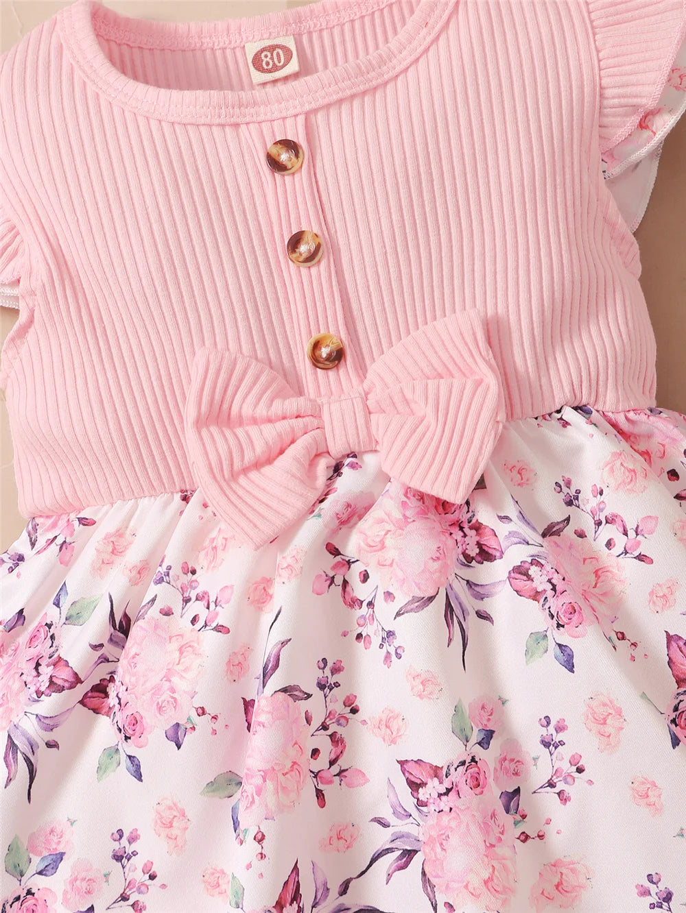 0-18 Months Baby Girl Floral Romper Dress