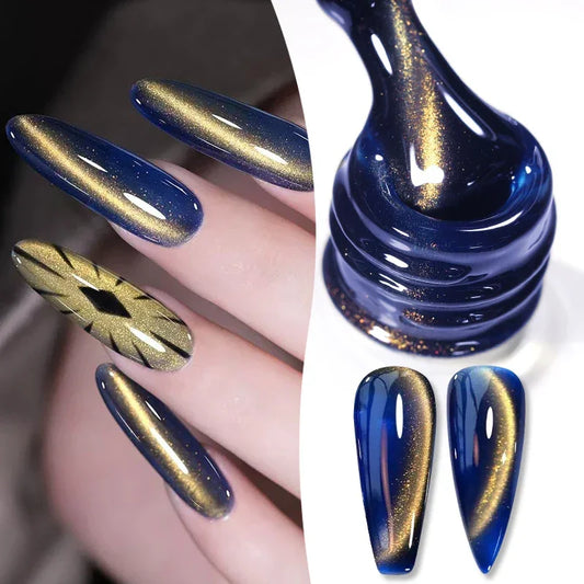 Shine Golden Cat Magnetic Gel Nail Polish