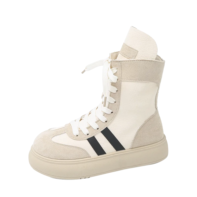 Sports and Leisure High Top Shoes Flat Bottomed Lightweight Boots Sneakers