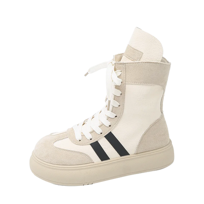 Sports and Leisure High Top Shoes Flat Bottomed Lightweight Boots Sneakers