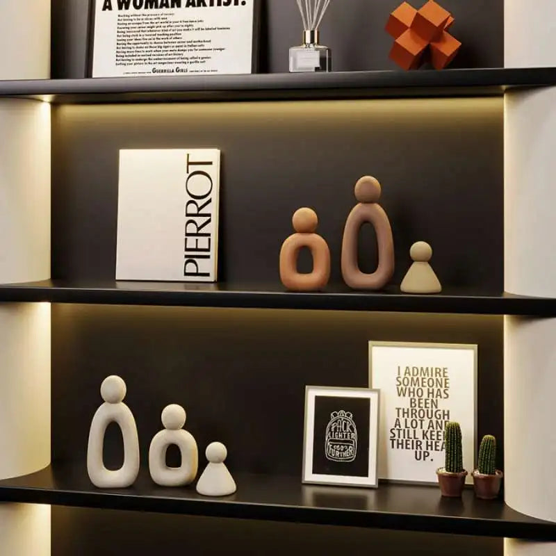 Simple Family Statue Modern Style Home Decor