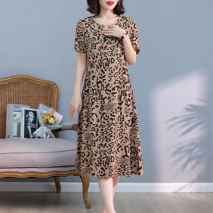 Bata informal de manga corta estilo boho, vestido largo