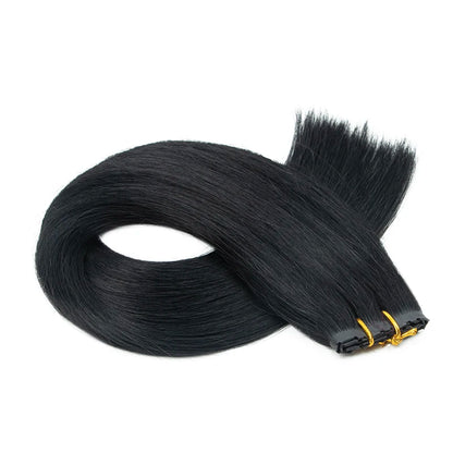 Flat Pu Tape Real Human Hair Wigs