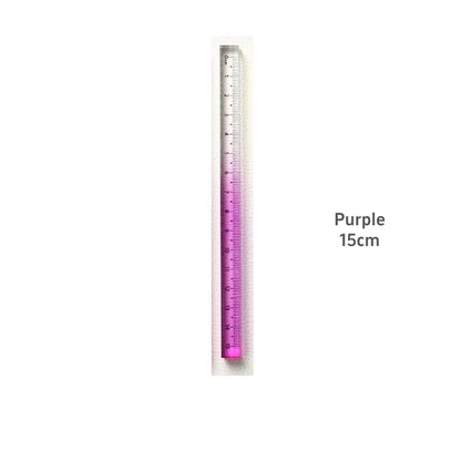 1pcs Colorful Clear Straight Ruler 15cm Four Edges Acrylic Transparent