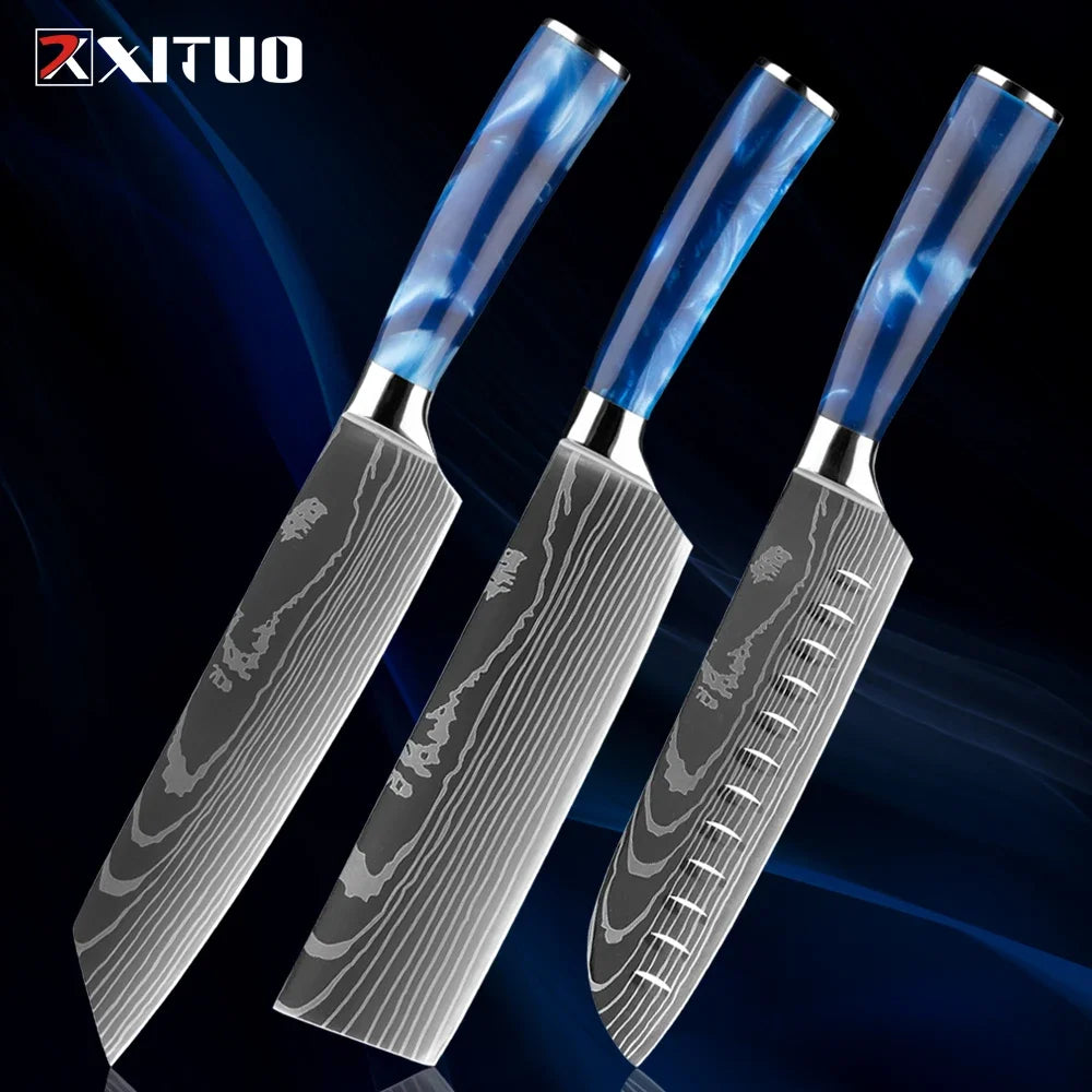 Stainless Steel Chef Knife Kitchen Knife Set