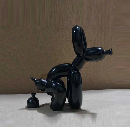 Modern Art Squat Balloon Dog Animal Decorative Statue