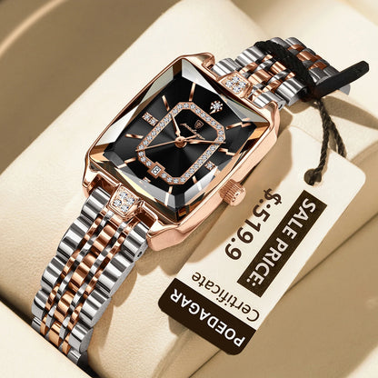 Luxury Rectangle Waterproof Quartz Watches