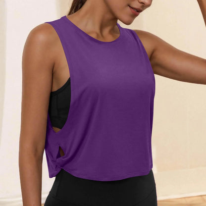 Sleeveless Yoga Tops Athletic Vest Workout Cool T-Shirt