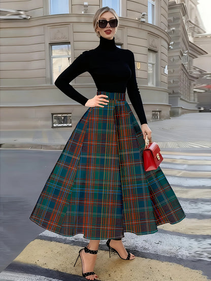 High Waist A Line Midi Casual Office Wear Flowy Skirt
