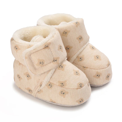 Winter Newborn Boys and Girls Cute Cartoon Cotton with Soft Sole and Warm Boots