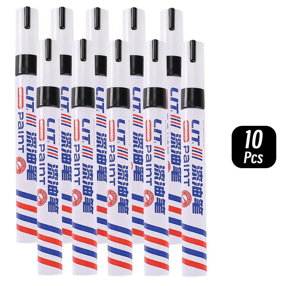 3mm 10p Colorful 8 Colors Permanent Paint Marker Waterproof