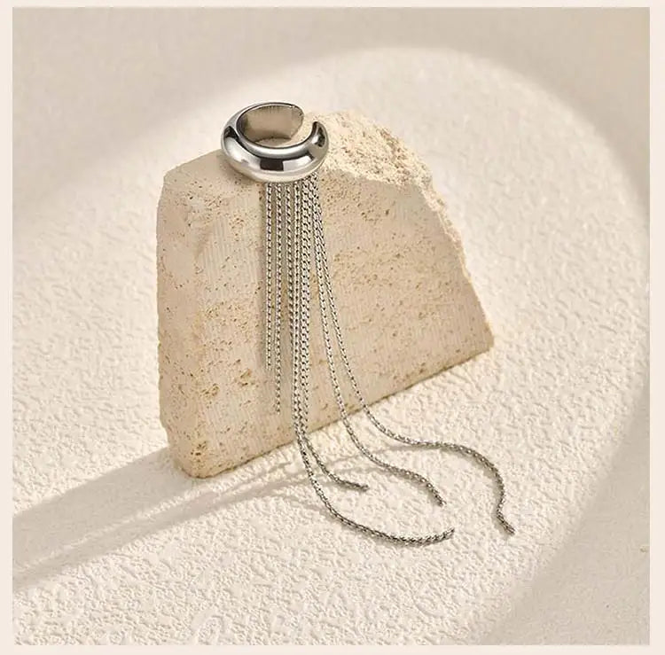 Ear Cuff Long Tassel Drop Earrings