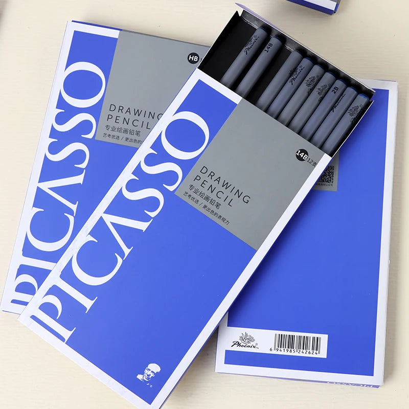 PHOENIX PICASSO Professional Sketching Pencils 2B/8B/14B