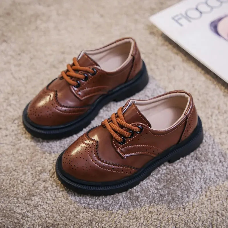 Leather Lace-up Kids Oxfords Classic Soft 26-36 Shoes