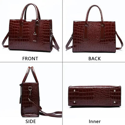 Luxury Crocodile Leather Business Bag