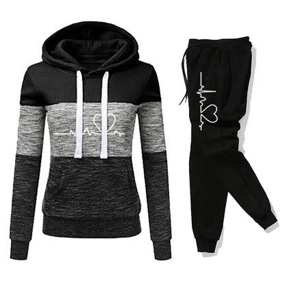 Tracksuit Printing Hooded Jogging Pullovers