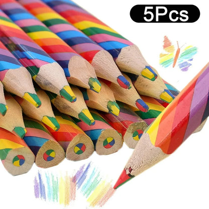 4 Color Concentric Rainbow Pencil Wooden Bulk Rainbow Pencil