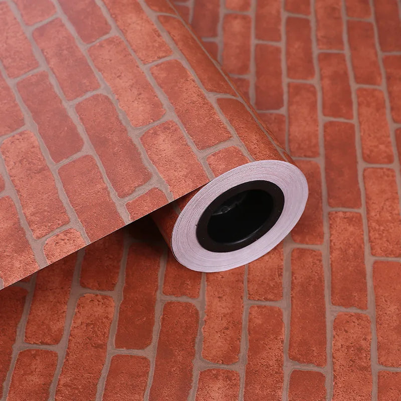 Red Brick Waterproof Wall Wallpaper Decoration